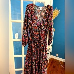 H&M floral maxi dress